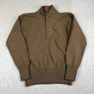 Vintage DSCP Garrison Collection Submarine Sweater Mens Small Brown Military